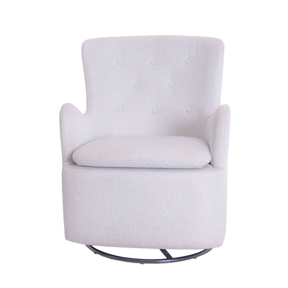 Lush Glider Chair and Ottoman - Cloud - Image 5