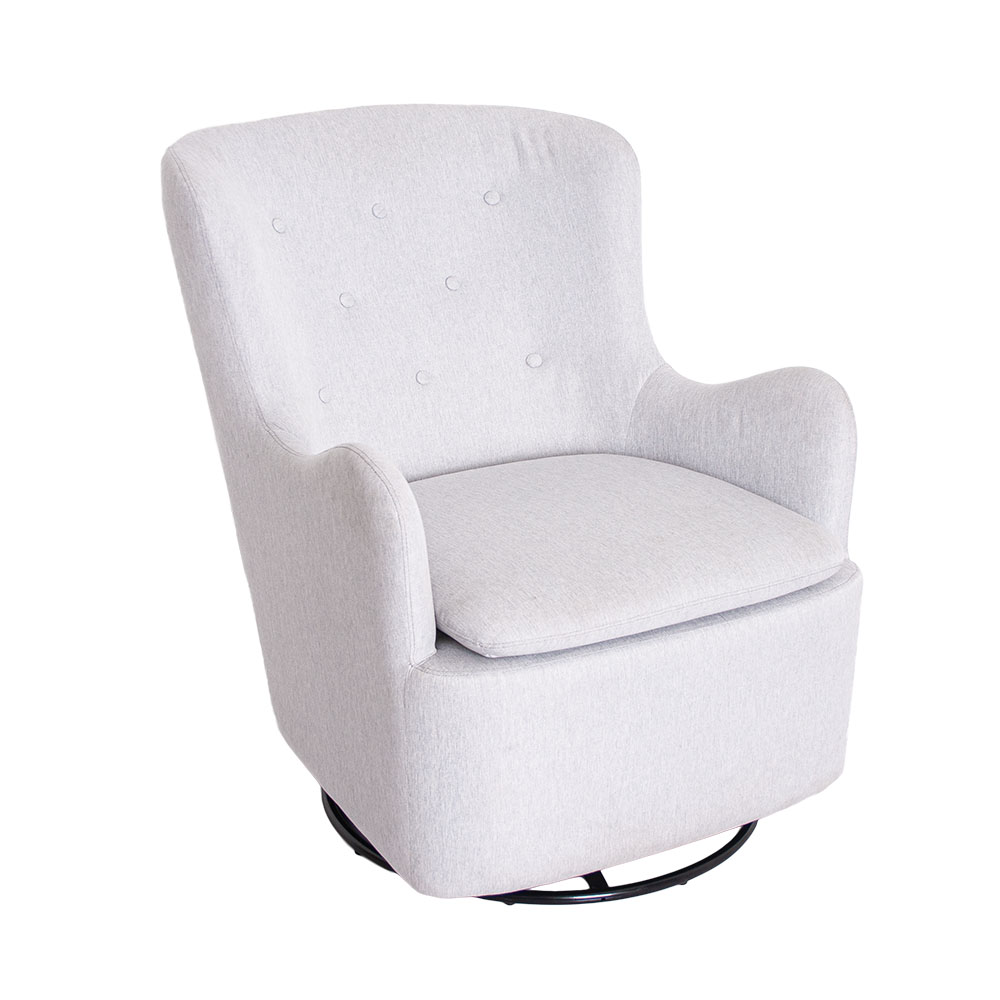 Lush Glider Chair and Ottoman - Cloud - Image 4