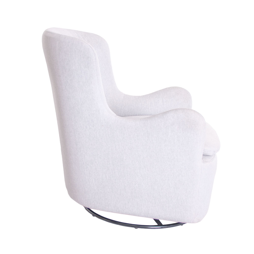 Lush Glider Chair and Ottoman - Cloud - Image 3