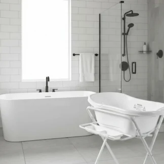 Love N Care Bath Stand – Folding Baby Bath Stand with Wheels